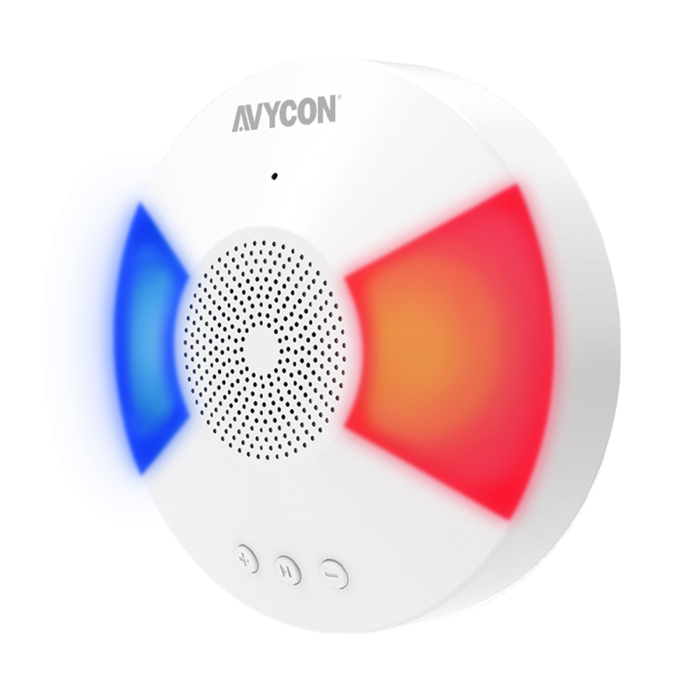 AVYCON - AVA-MICSPKSRN - 2-Way Audio with siren alarm device, alert, warn, and draw attention during any desired event such as motion and smart analytics, easily connects with Diversity IP Motorized cameras
