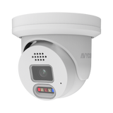AVYCON - AVC-NDE51F28 - 5MP (2592x1944), H.265+ Turret IP Active Deterrence Full Color Camera, True WDR, AI, InfiniteColor™, 5MP@30FPS, Triple Stream, 2.8mm Lens, MicroSD, Onvif, DC12V / PoE, IP67, White