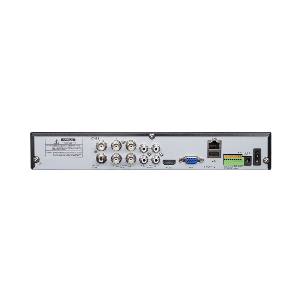 AVYCON - AVR-DSV504H-10T - (NDAA) All-in-One Hybrid H.265 5MP Lite DVR - 4 CHANNEL, 4K HDMI, VGA, CVBS, 4CH Audio, +2 IP, 10TB HDD Installed