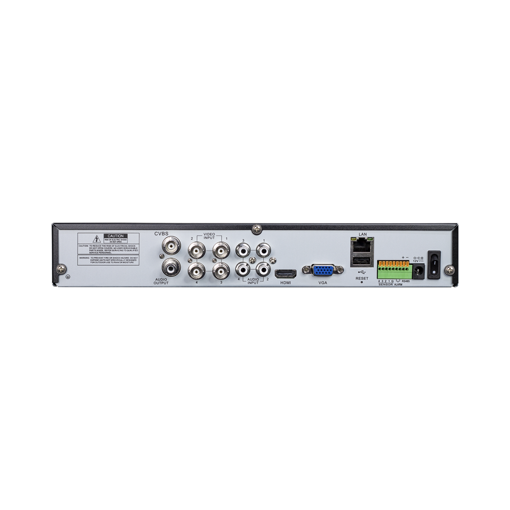 AVYCON - AVR-DSV804H-12T - (NDAA) All-in-One Hybrid H.265 8MP Lite DVR - 4 CHANNEL, 4K HDMI, VGA, CVBS, 4CH Audio, +2 IP, 12TB HDD Installed