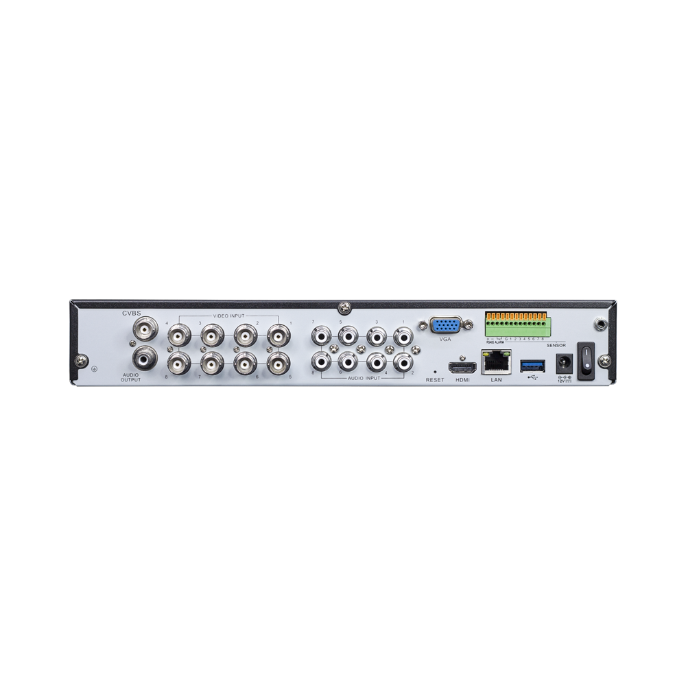 AVYCON - AVR-DSV808H-3T - (NDAA) All-in-One Hybrid H.265 8MP Lite DVR - 8 CHANNEL, 4K HDMI, VGA, CVBS, 8CH Audio, +4 IP, 3TB HDD Installed