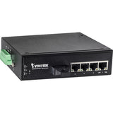 Vivotek - AW-IHT-0502 - Industrial 4XFE POE+1FE SWITCH SC Single Mode 30KM