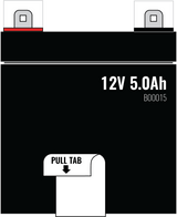 Minuteman - B00015 - Replacement Batteries 12 Volt 5 Amp Hour