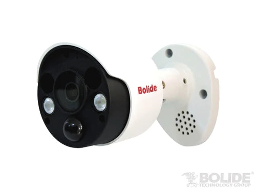 BOLIDE - BN8035F/NDAA - H.265 5MP Floodlight Camera, 2 Built-in Floodlights with Distance Up to 30 Feet, Built-in PIR with Up to 60 Feet, Two-Way Audio with Built-in Mic and Speaker, IP67, SD Card Slot, 12VDC, NDAA Compliant