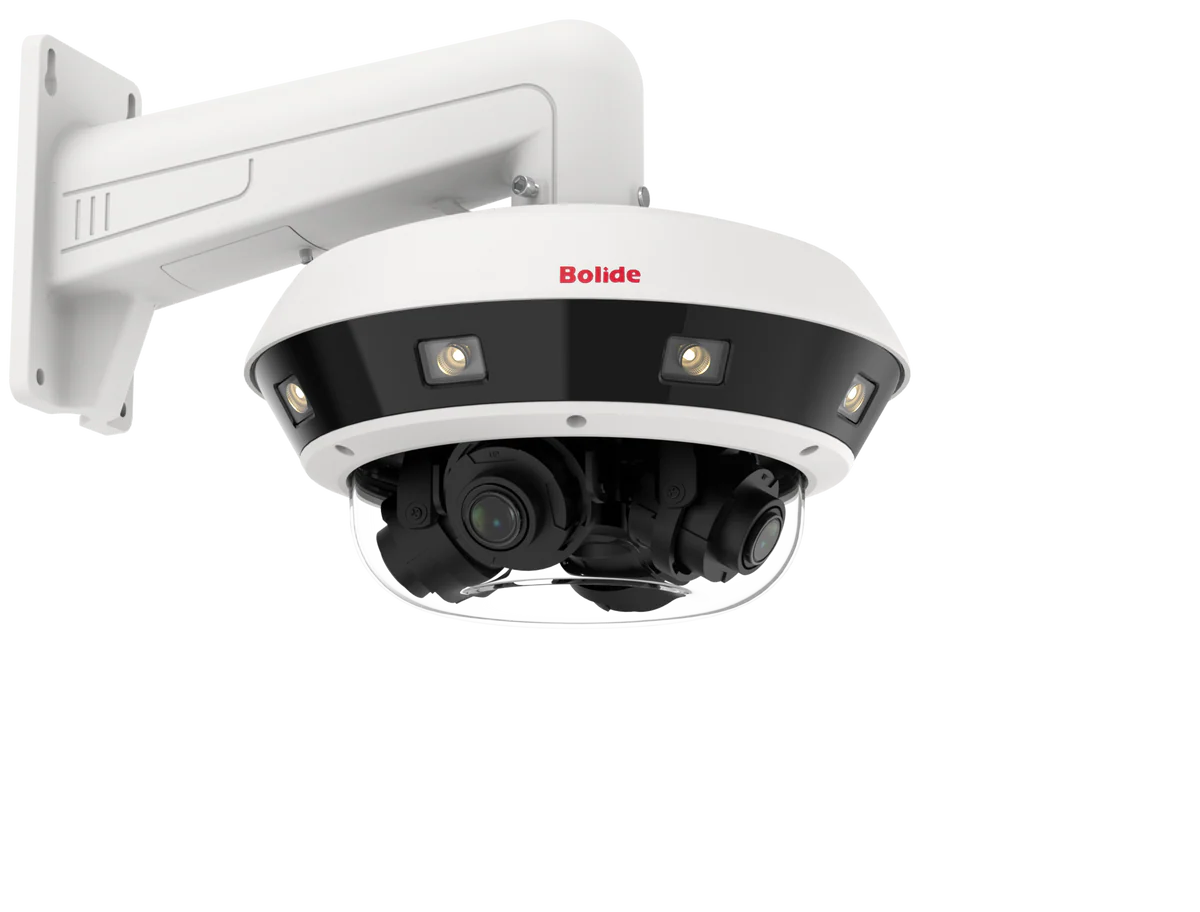 BOLIDE - BN8108R/NDAA - 5MP Multi-Sensor Camera, 4 Adjustable Lenses In One Camera Cover Up to 360° Field of View, 4-Channel Steam Output, and Each Channel Can Output Max. 5MP @ 25/30FPS, 4-Channel Starlight and 120Db WDR, Built-in Dual Source Illumi