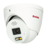 BOLIDE - BN9019AD/TAA - TAA Compliant H.265 8MP 2.8mm Fixed Lens IP67 Full Color Active Deterrent Turret Camera, Color At Night Warmlight Up to 65 Feet, Two-Way Audio ( Built-in Speaker and Mic ), MicroSD Slot Up to 256GB, Active Deterrent Red and Bl