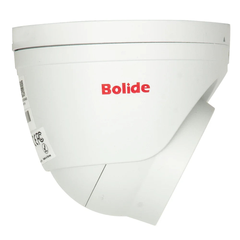 BOLIDE - BN9019AD/TAA - TAA Compliant H.265 8MP 2.8mm Fixed Lens IP67 Full Color Active Deterrent Turret Camera, Color At Night Warmlight Up to 65 Feet, Two-Way Audio ( Built-in Speaker and Mic ), MicroSD Slot Up to 256GB, Active Deterrent Red and Bl