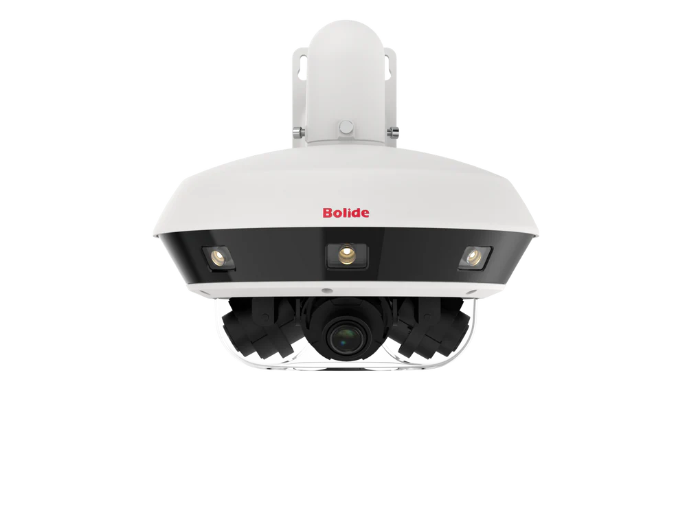 BOLIDE - BN9108R/NDAA - 4K Multi-Sensor Camera, 4 Adjustable Lenses In One Camera Cover Up to 360° Field of View, 4-Channel Steam Output, and Each Channel Can Output Max. 8MP (3840x2160) @ 25/30FPS, 4-Channel Starlight and 120Db WDR, Built-in Dual So