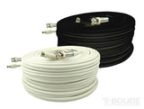 BP0033/PM60W 60' Siamese Zip Cable with BNC Connection White