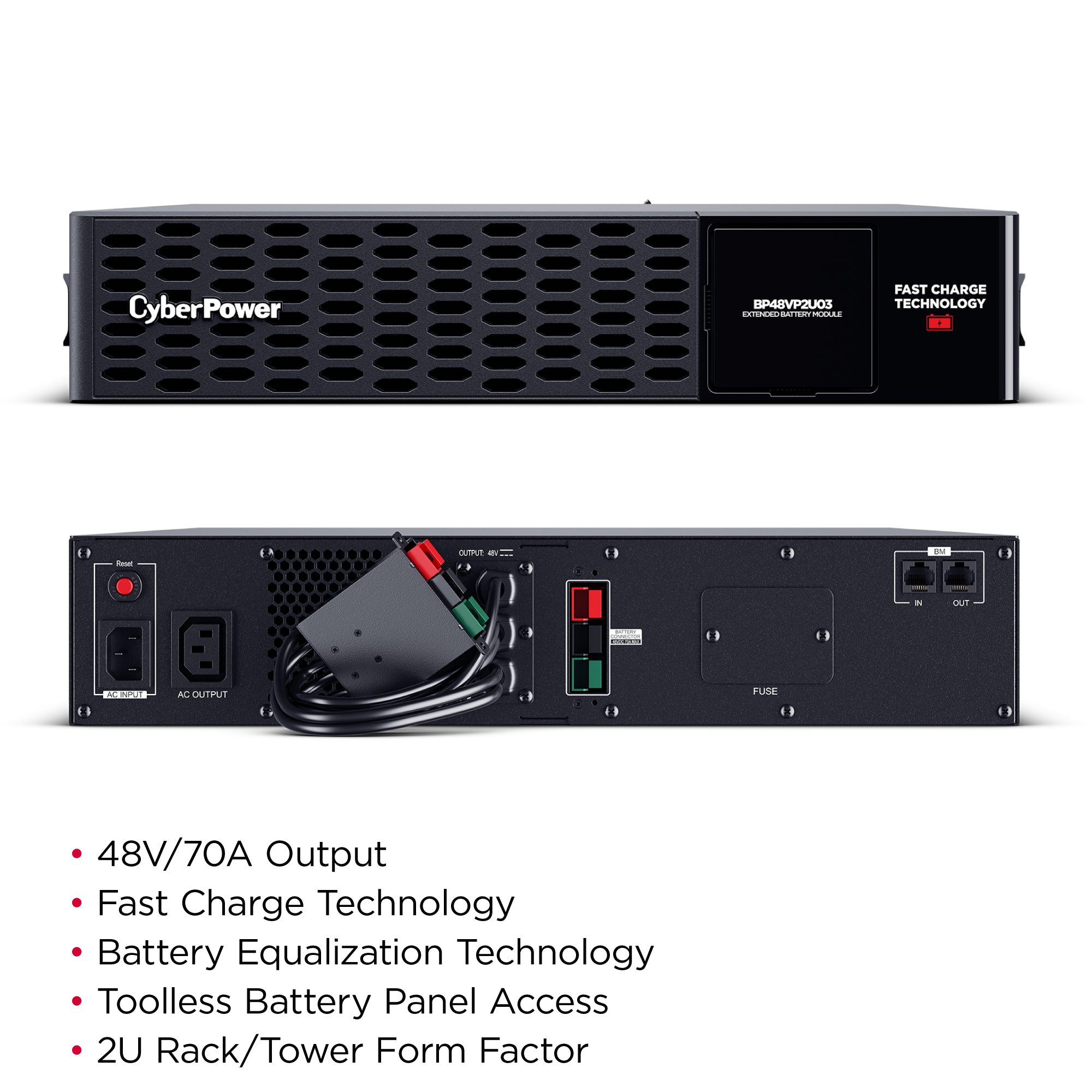 CYBERPOWER - BP48VP2U03 - Extended Battery Pack for PR2200RTXL2UAN, PR3000RTXL2UAN, PR2200RTXL2UHVAN, PR3000RTXL2UHVAN, PR2200RTXL2UACN, PR3000RTXL2UACN