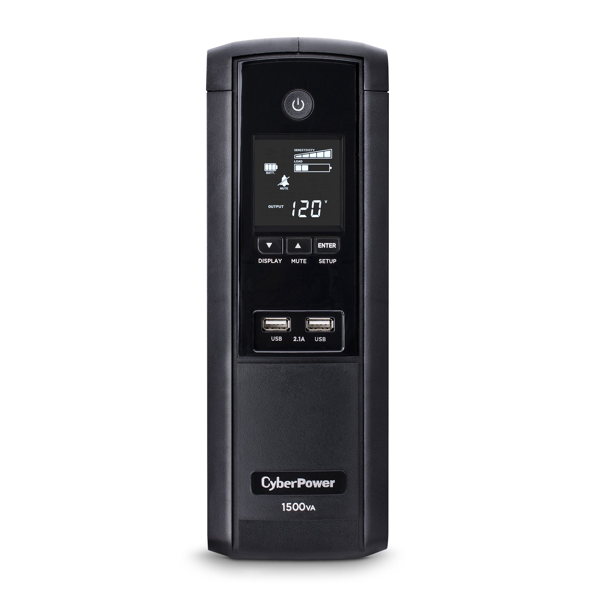 Cyber Power - BRG1500AVRLCD - UPS SYSTEMS Intelligent LCD, 1500VA/900W, Simulated Sine Wave, NEMA 5-15P, 6 ft cord