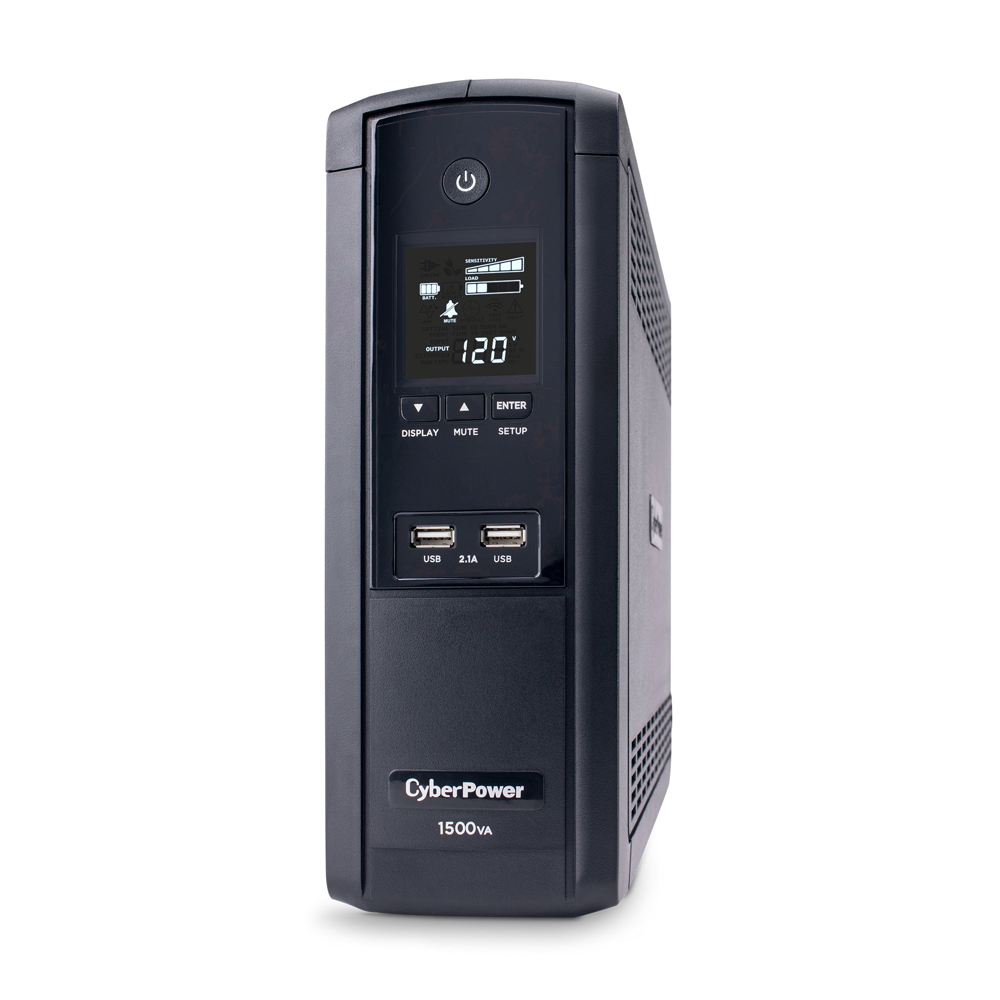 Cyber Power - BRG1500AVRLCD - UPS SYSTEMS Intelligent LCD, 1500VA/900W, Simulated Sine Wave, NEMA 5-15P, 6 ft cord