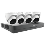 Dahua - C542E42B - HDCVI Kit: 4-CH, 5M-N Analytics+ Penta-brid DVR + 4x 2MP, Mini Eyeball Cameras