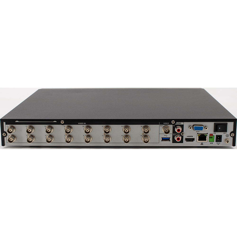 Dahua - C868E124A - HDCVI Kit: 16-CH, 4K Pro Analytics+ Penta-brid DVR + 12x 4K, WDR, Mini Eyeball Cameras