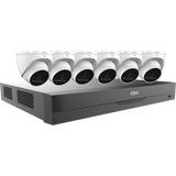 Dahua - C885E62A - HDCVI Kit: 8-CH, 4K Analytics+ Penta-brid DVR + 6x 5MP, Mini Eyeball Cameras