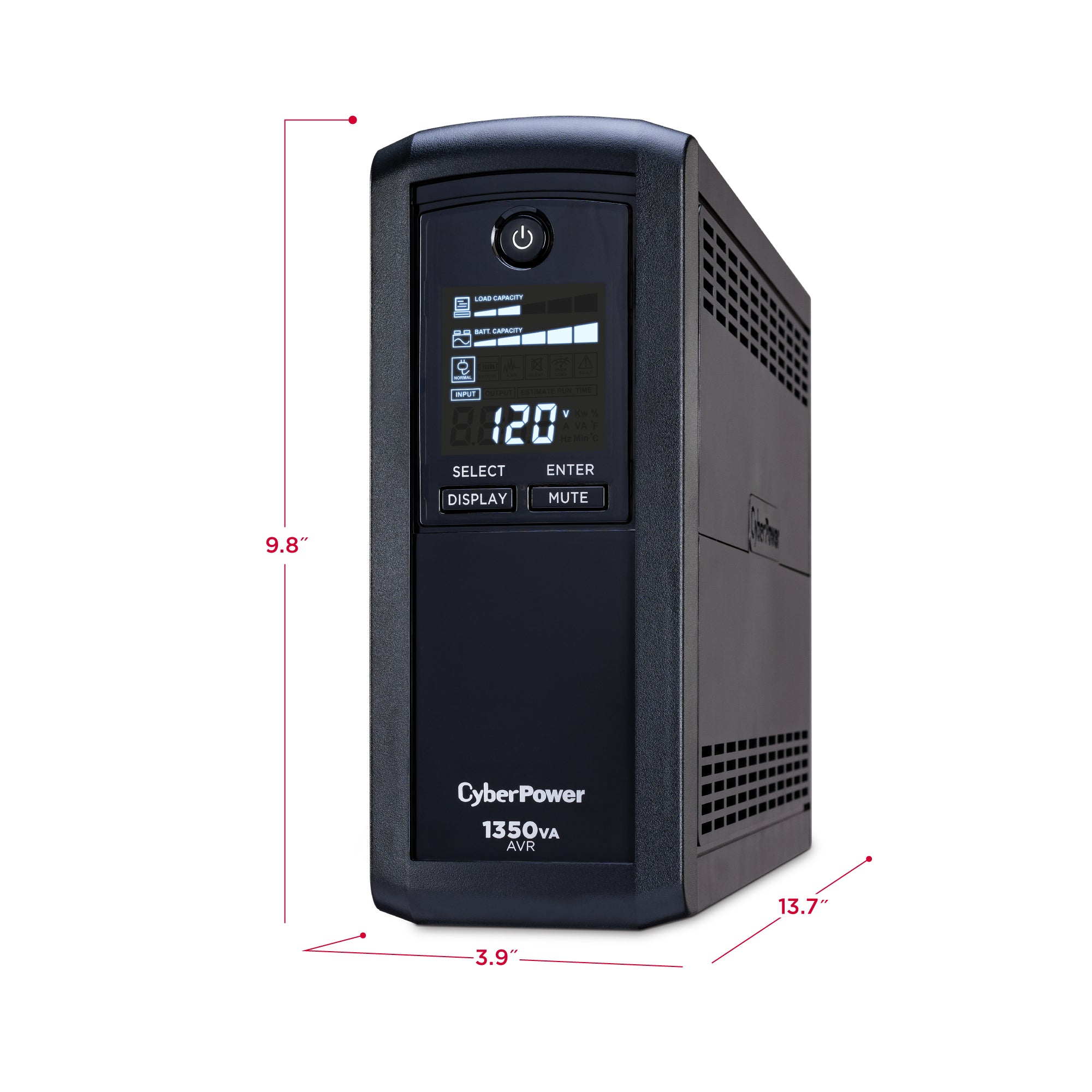 Cyber Power - CP1350AVRLCD - UPS SYSTEMS Intelligent LCD 1350VA/815W Line-Interactive