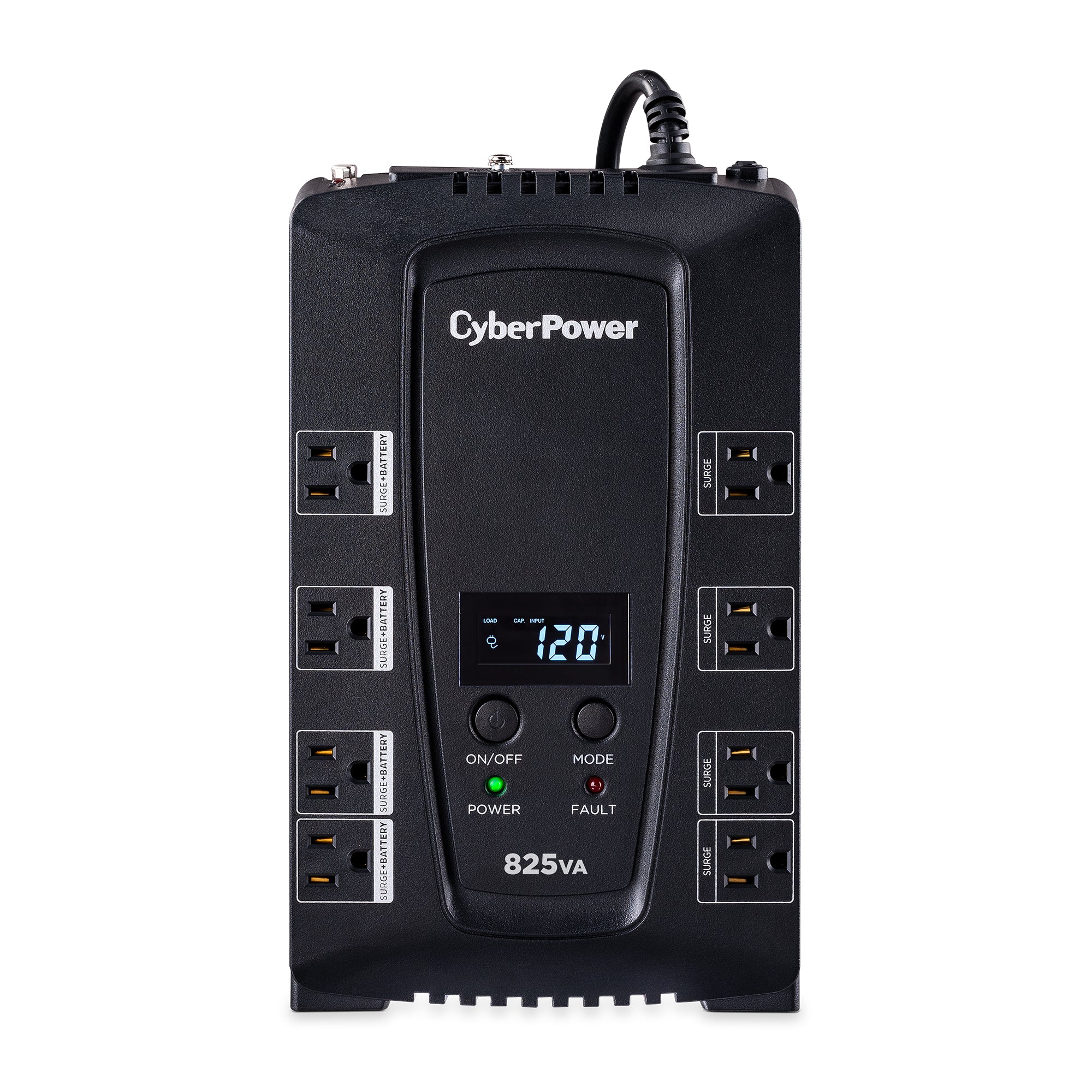 Cyber Power - CP825LCD - UPS SYSTEMS Intelligent LCD 825VA/450W, Simulated Sine Wave