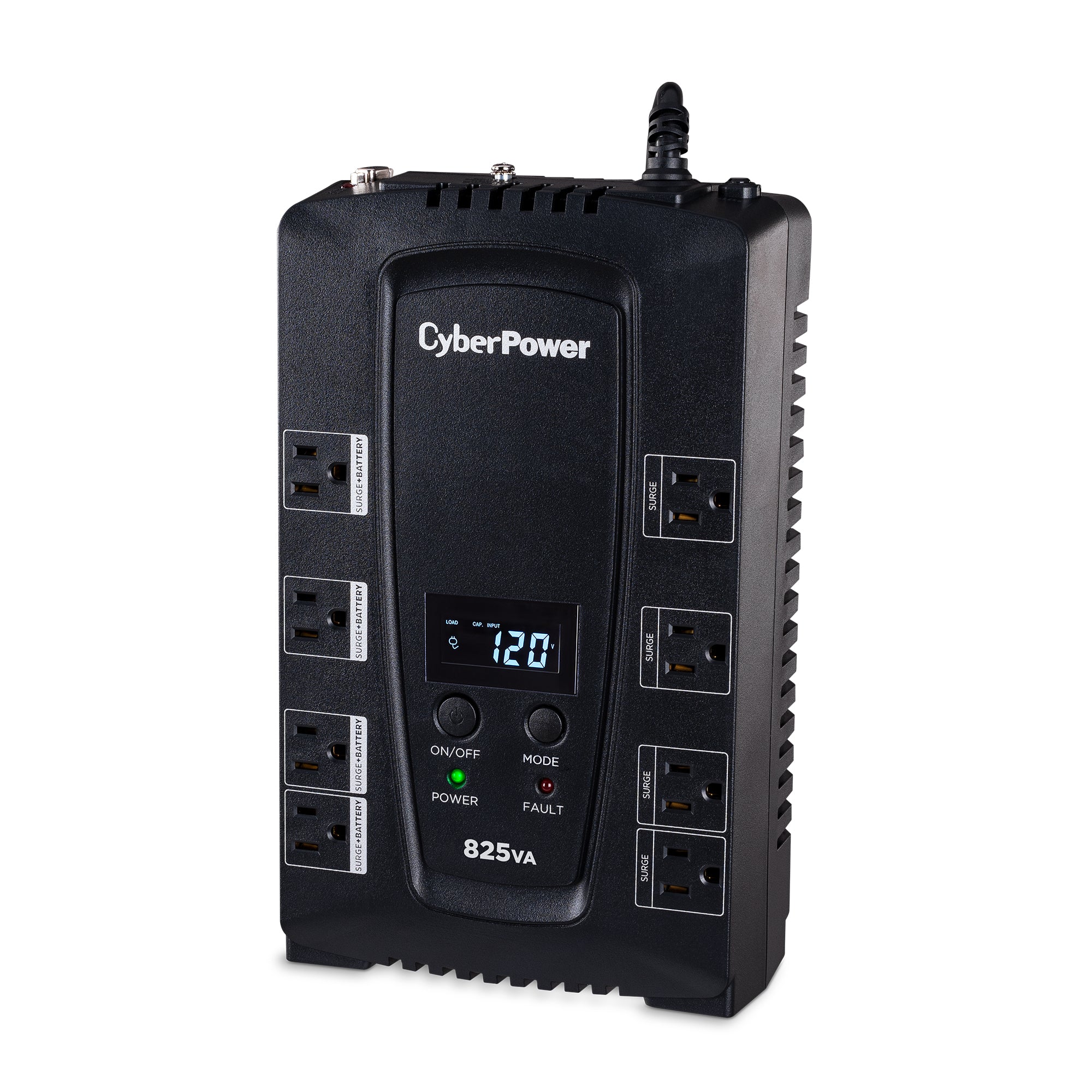 Cyber Power - CP825LCD - UPS SYSTEMS Intelligent LCD 825VA/450W, Simulated Sine Wave