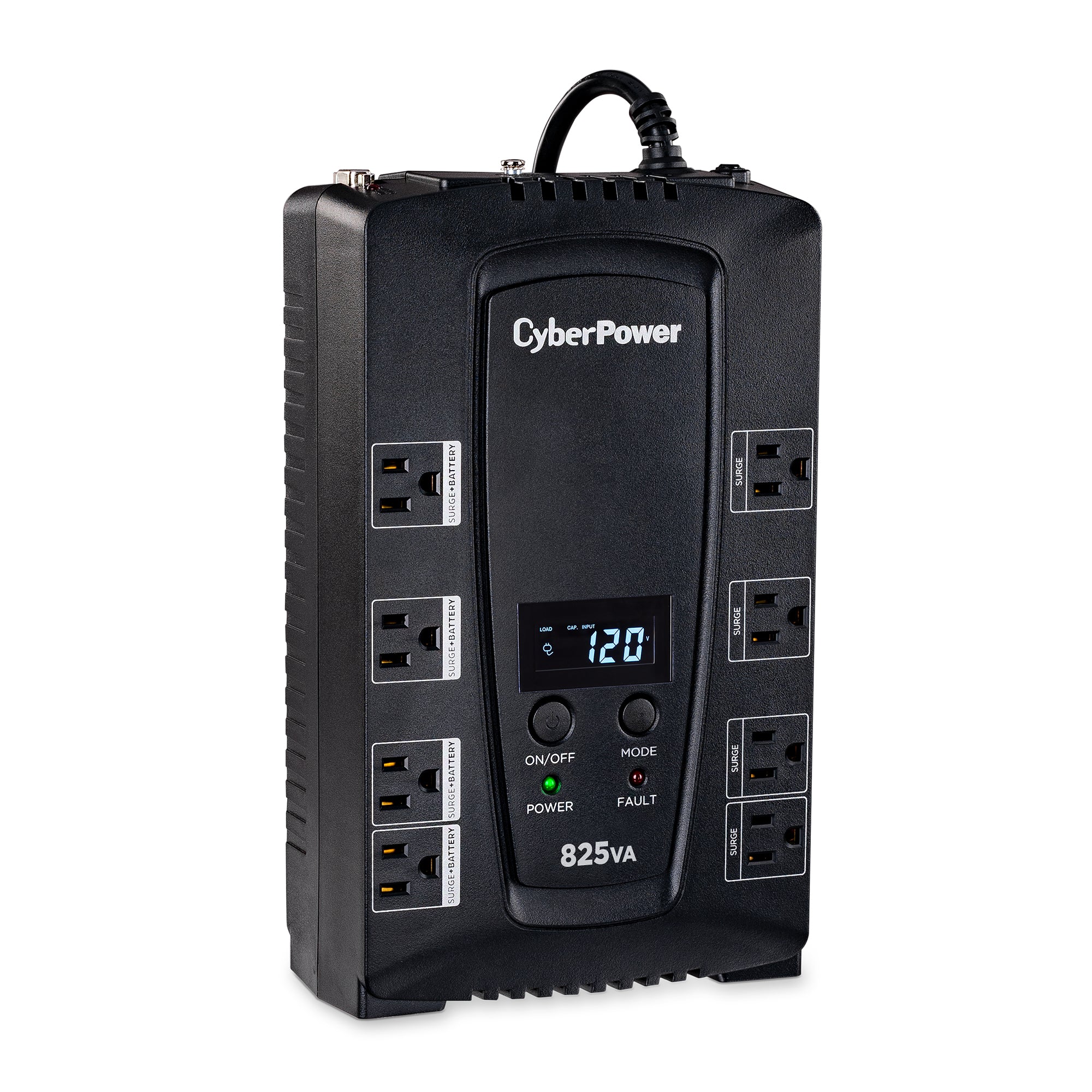 Cyber Power - CP825LCD - UPS SYSTEMS Intelligent LCD 825VA/450W, Simulated Sine Wave
