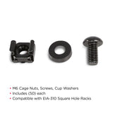 CYBERPOWER - CRA60001 - M6 cage nut and screw hardware, 50 per pack