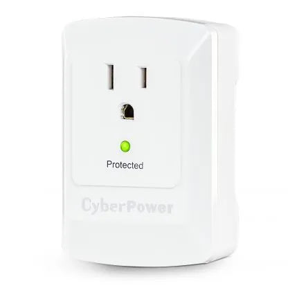CYBERPOWER - CSB100W - 900 J, 125 V, NEMA 5-15P plug, 1 NEMA 5-15R, Limited lifetime warranty