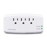 CYBERPOWER - CSB300W - 900 J, 125 V, NEMA 5-15P plug, 3 NEMA 5-15R, Limited lifetime warranty