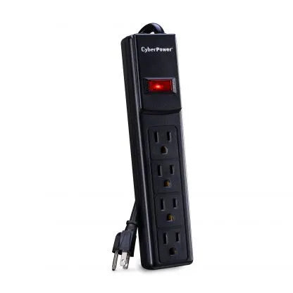 Cyber Power - CSB404 - 600 J, 125 V, NEMA 5-15P plug, 4 NEMA 5-15R, 4 ft Cord, Limited Lifetime Warranty
