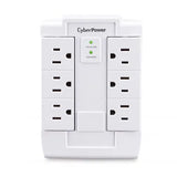 CYBERPOWER - CSB600WS - 900 J, 125 V, NEMA 5-15P plug, 6 NEMA 5-15R, Limited lifetime warranty