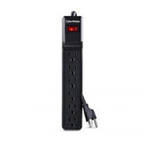 CYBERPOWER - CSB606 - 900 J, 125 V, NEMA 5-15P plug, 6 NEMA 5-15R, 6 ft cord, Limited lifetime warranty