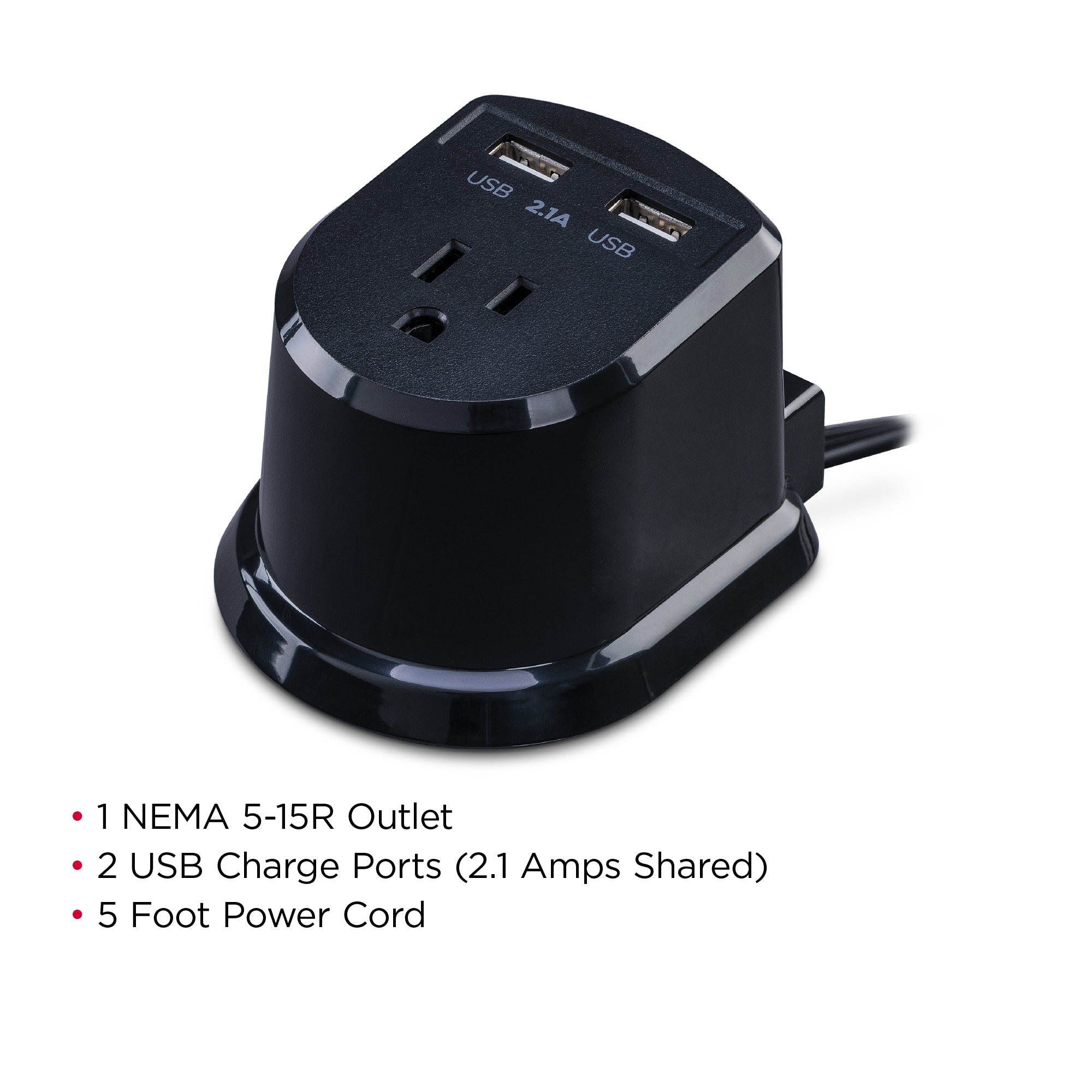 Cyber Power - CSP105U - 125V, 2 (2.1A shared) USB ports, 5 ft cord, 1 year warranty