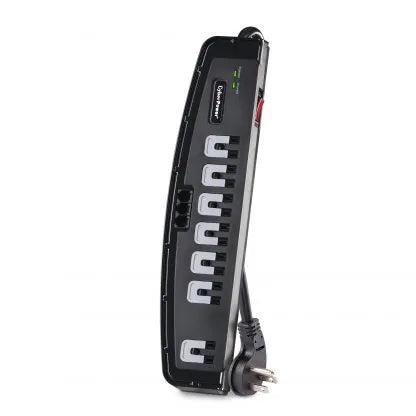 Cyber Power - CSP706T - 1650 J, 125 V, NEMA 5-15P 45 degree off-set plug, 7 NEMA 5-15R, 6 ft cord, Limited lifetime warranty