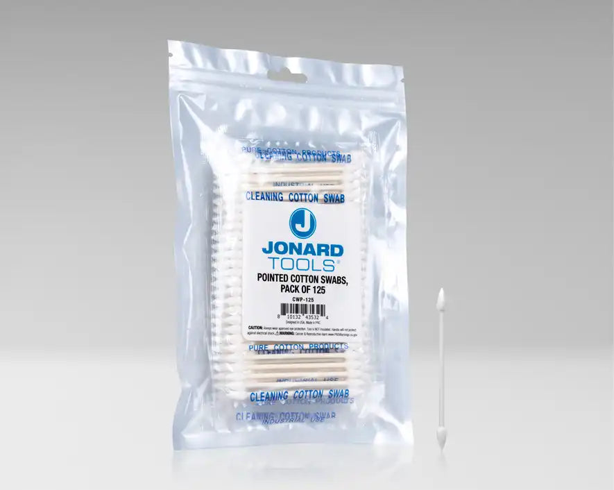 Jonard - CWP-125 - Pointed Cotton Swabs, Pack of 125 