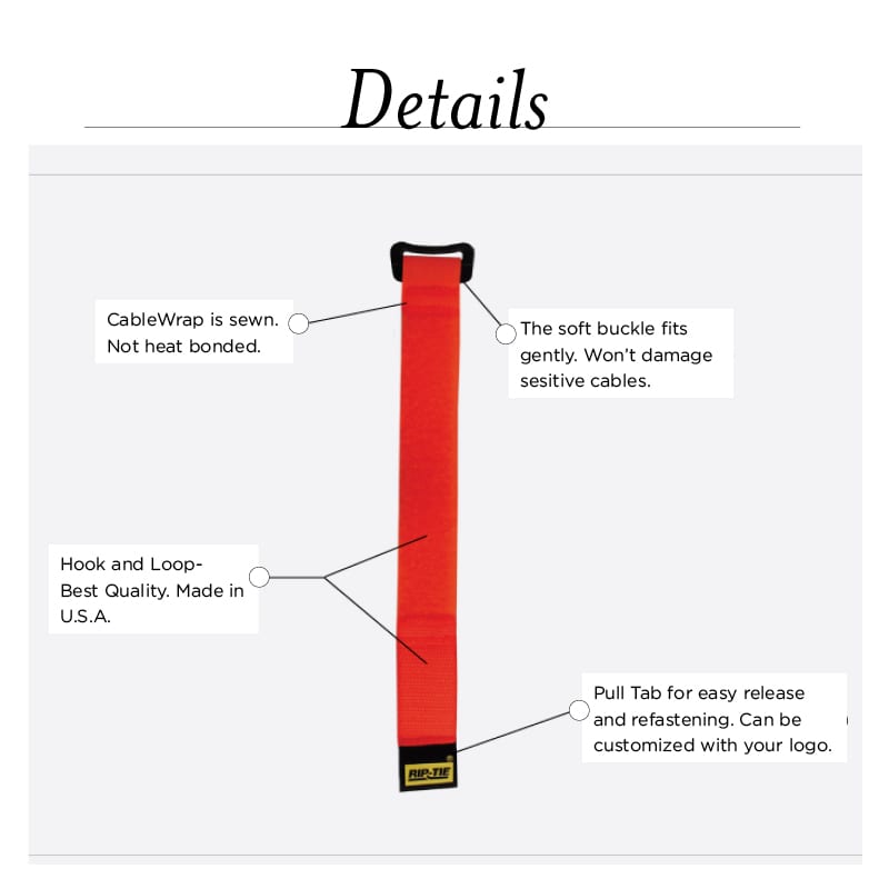 Rip-Tie - HB-06 - One Inch Wide CableWrap with Buckle 1