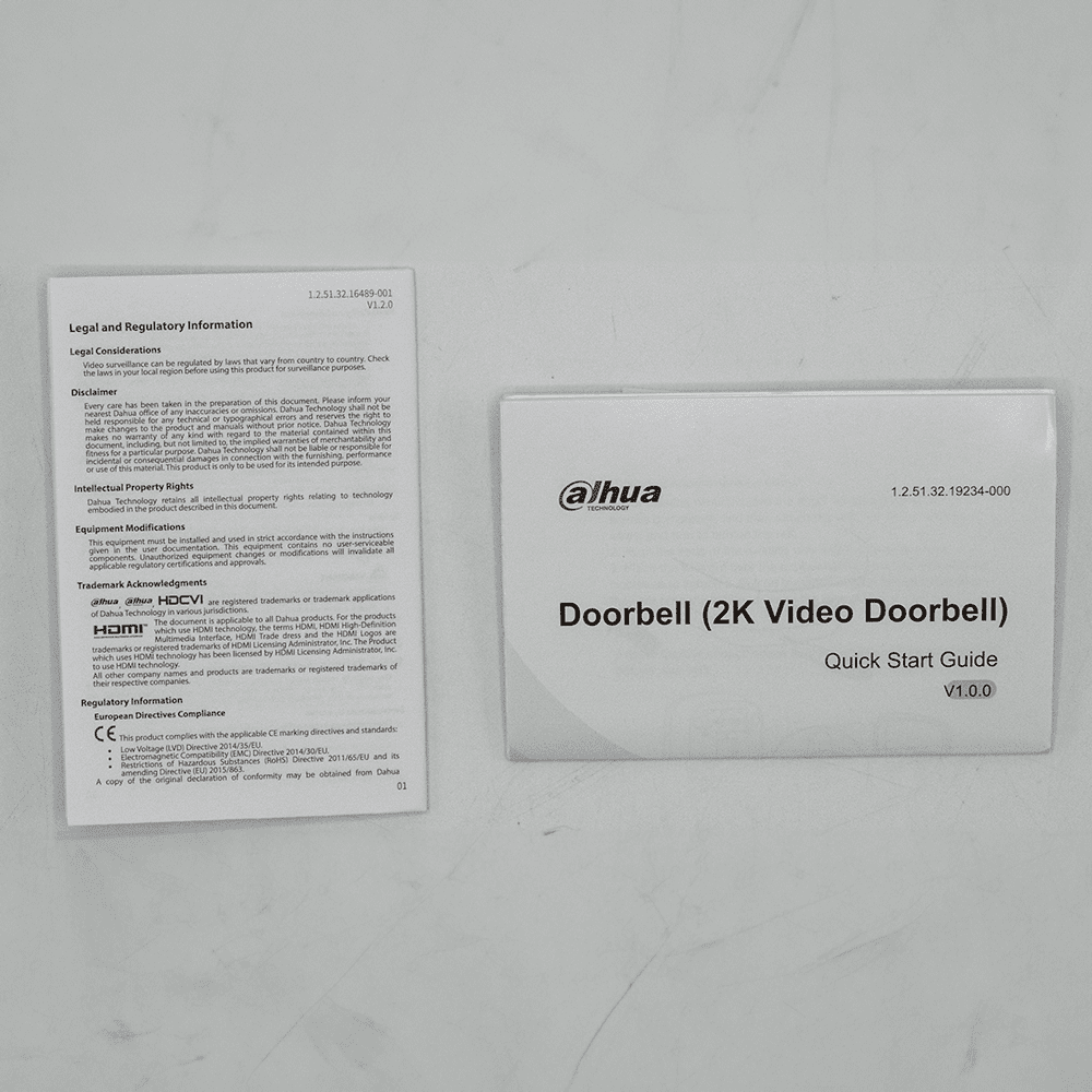 Dahua - DB6I-DS21 - 5MP Video Doorbell with Wireless Chime 2 Kit