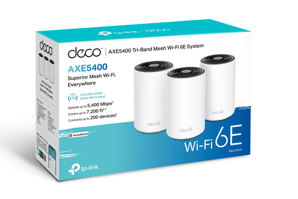 TP-Link - DECO XE75(3-PACK) - AXE5400 WHOLE HOME MESH WI-FI6EWRLS SYSTEM
