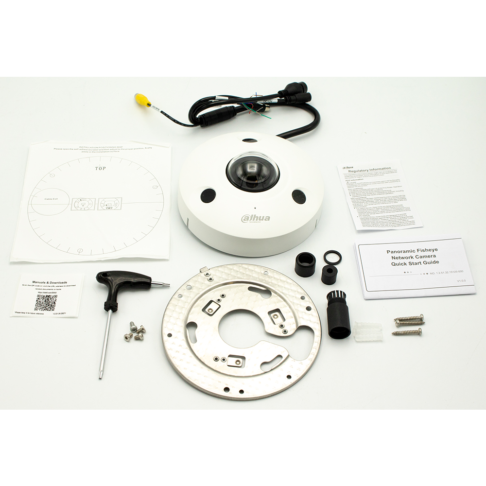 Dahua - DH-IPC-EBW81242N - 12MP IR 360° Panoramic IP Fisheye with Analytics+