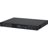 Dahua - DH-PFS4218-16ET2GF-240 - 16-Port PoE Desktop Managed Fast Ethernet Switch ( IEEE802.3bt 90W PoE)