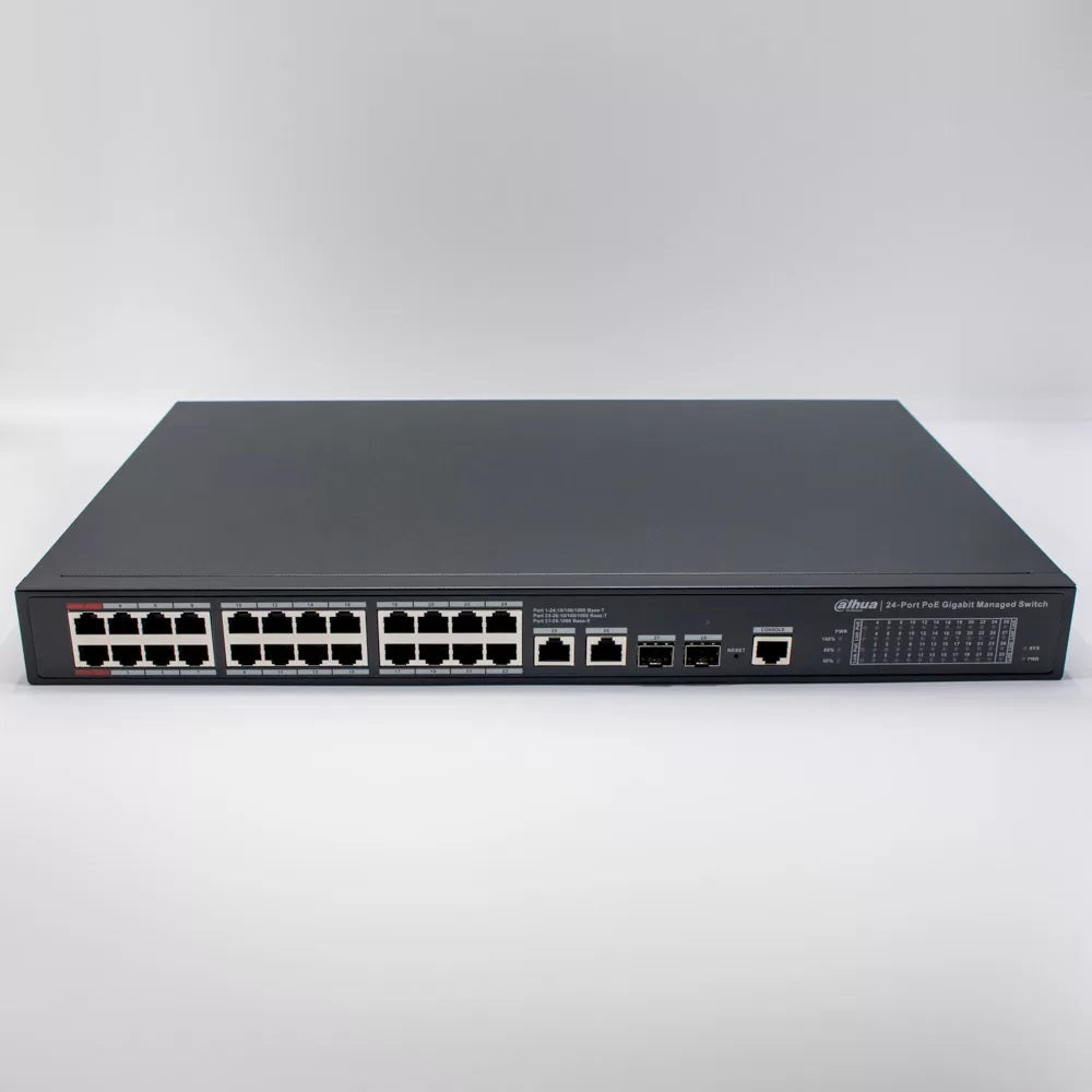 Dahua - DH-S4228-24GT-360 - 24-Port PoE Desktop Managed Gigabit Switch (PoE++)