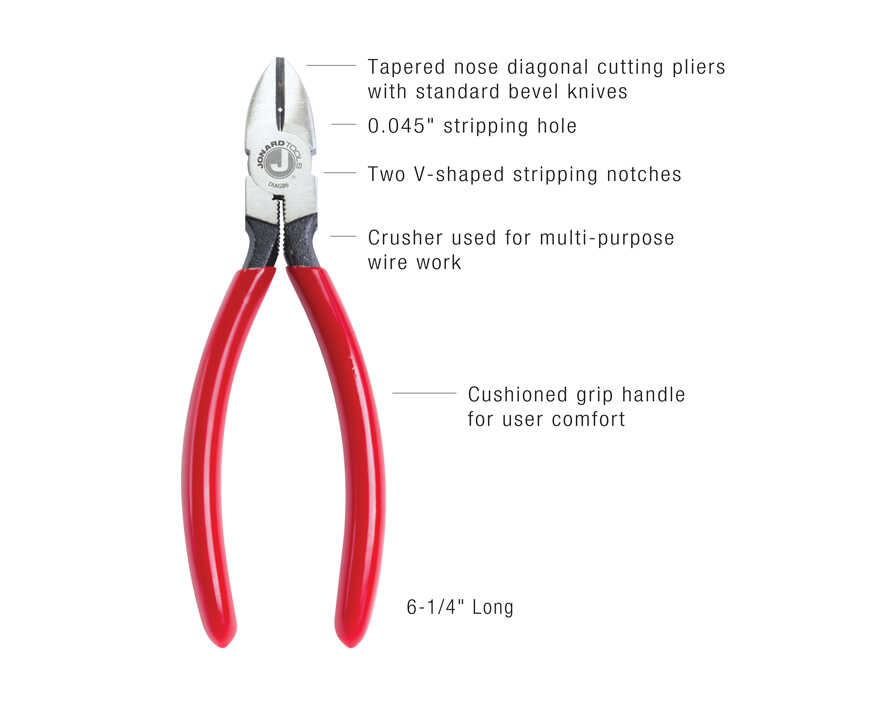 Jonard Tools - DIAGB6 - Diagonal Skinning Stripping Pliers