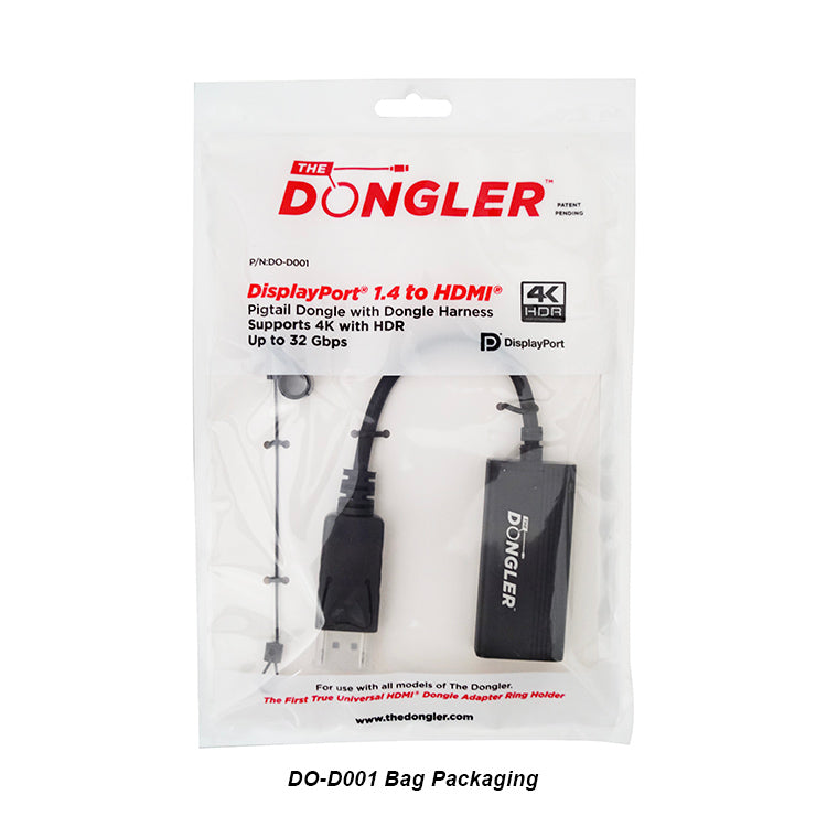 GoSimplyConnect - DO-D001 - SimplyAV - Display Port1.4 to HDMI 2.0b Pigtail Adapter Dongle - 1Ea/Bag