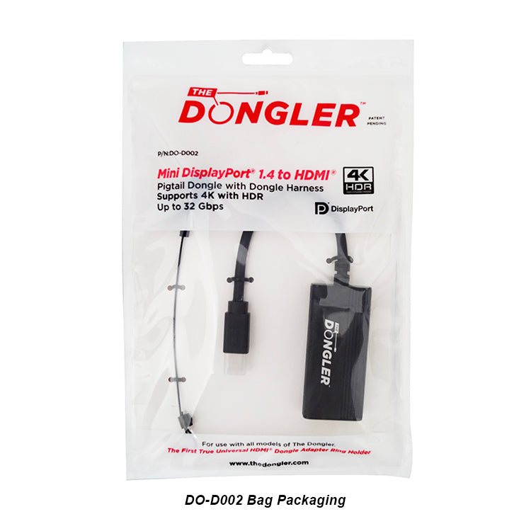 GoSimplyConnect - DO-D002 - SimplyAV - Mini Display Port1.4 to HDMI 2.0b Pigtail Adapter Dongle - 1 Ea./Bag