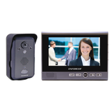 SECO-LARM - DP-266-1C7Q - Wireless Color Video Door Phone. Range: Up to 492ft (150m), 9~16 VAC/VDC operating voltage. Adjustable viewing angle. Handheld monitor is portable. Unlock doors or gates via the monitor. Camera has built in PIR sensor for ta