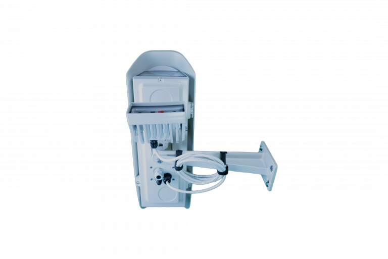 Hanwha - SHB-V-3200HPR - Outdoor enclosure with PoE+, IR and Wall mount for Box cameras. Compatible with most XNB and PNB Cameras. See complete camera compatibility list in the mount selection tool.