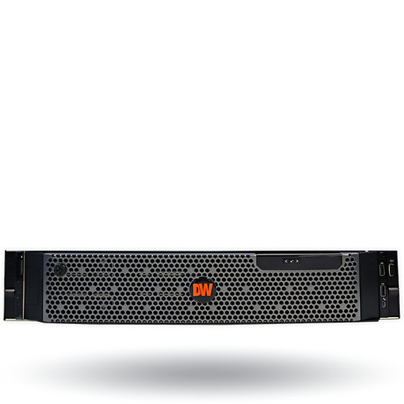 Digital Watchdog - DW-BJRR2U160TS - Blackjack Rack NVR Server (Powered by DW Spectrum IPVMS), includes 8 camera licenses pre-installed, 600 Mbps of recording throughput, Windows Server 2019 on mirrored SSD's, 800W Dual Power Supply, 2U rack-mount, 14