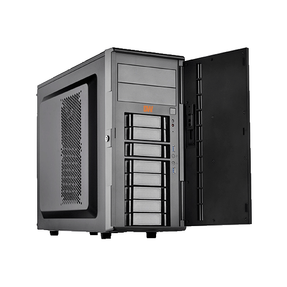 Digital Watchdog - DW-BJTR71560TLX - Blackjack Tower Servers with Intel Core i7 Processor with RAID5, Ubuntu Linux OS, 60TB