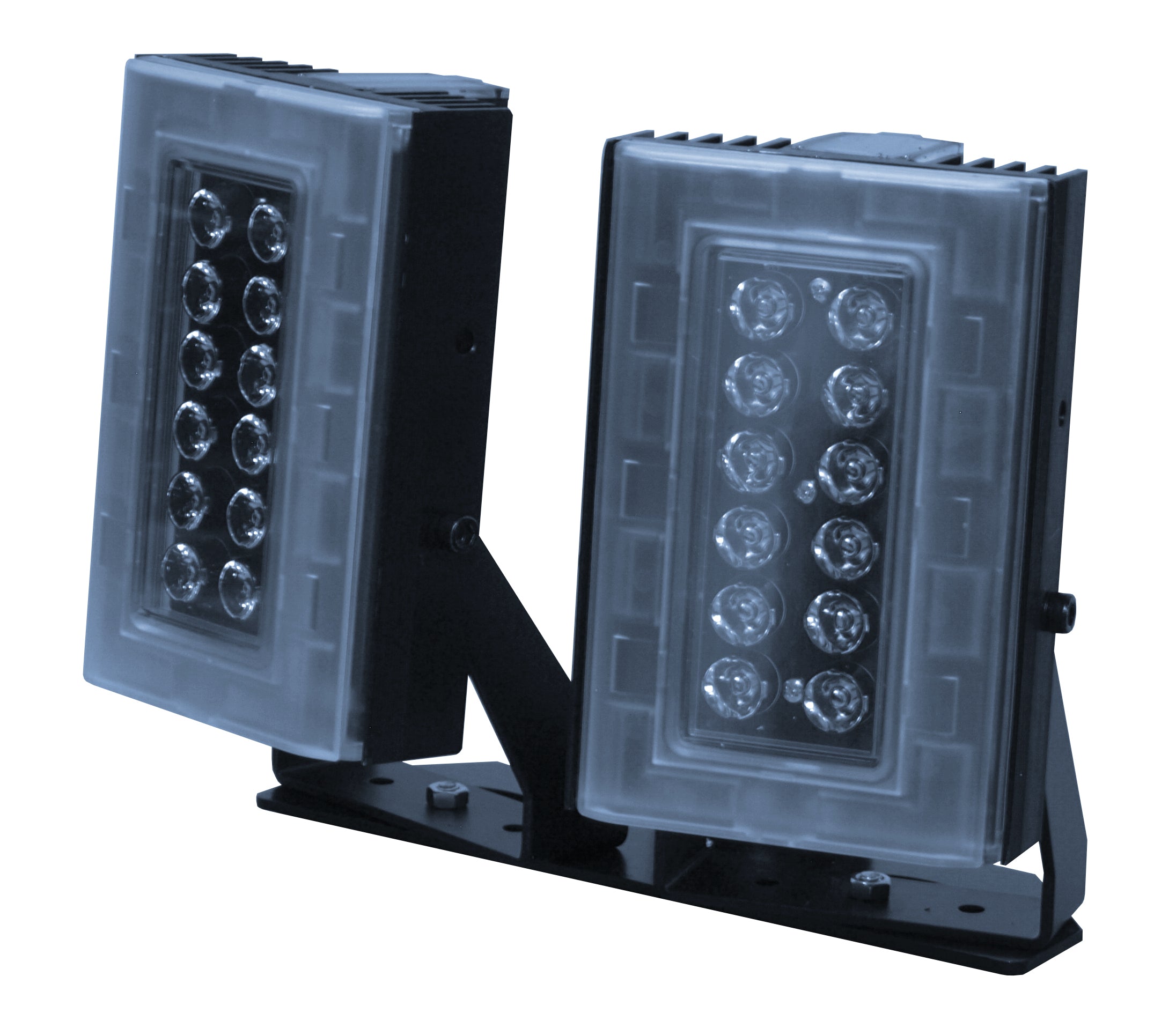 Digital Watchdog - DW-ILHYBIP850 - Hybrid 850nm Infra-red Illuminator and White Light, High Power Dual Core LEDs, with 614' coverage distance. Interchangeable lens packs to deliver a variety of angles out of the box. Built in web browser interface fo
