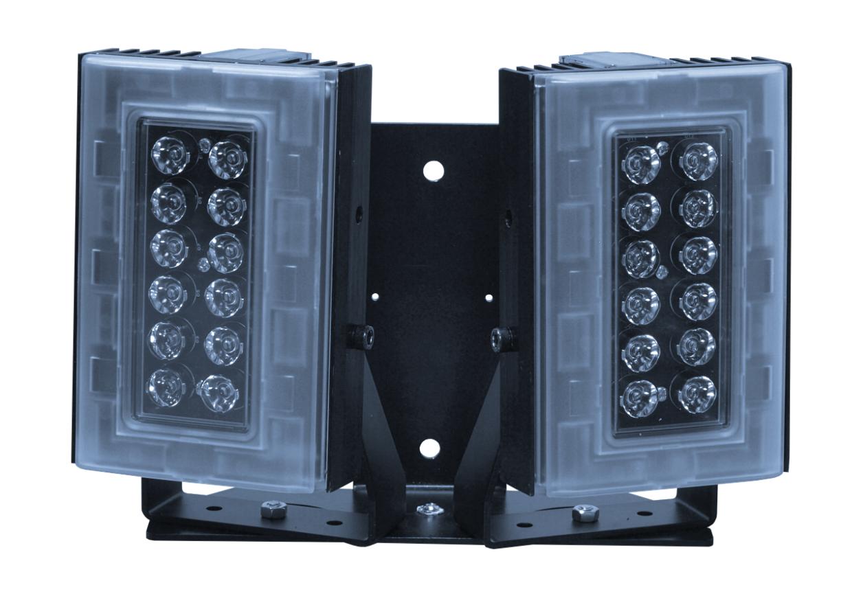 Digital Watchdog - DW-ILHYBIP850 - Hybrid 850nm Infra-red Illuminator and White Light, High Power Dual Core LEDs, with 614' coverage distance. Interchangeable lens packs to deliver a variety of angles out of the box. Built in web browser interface fo