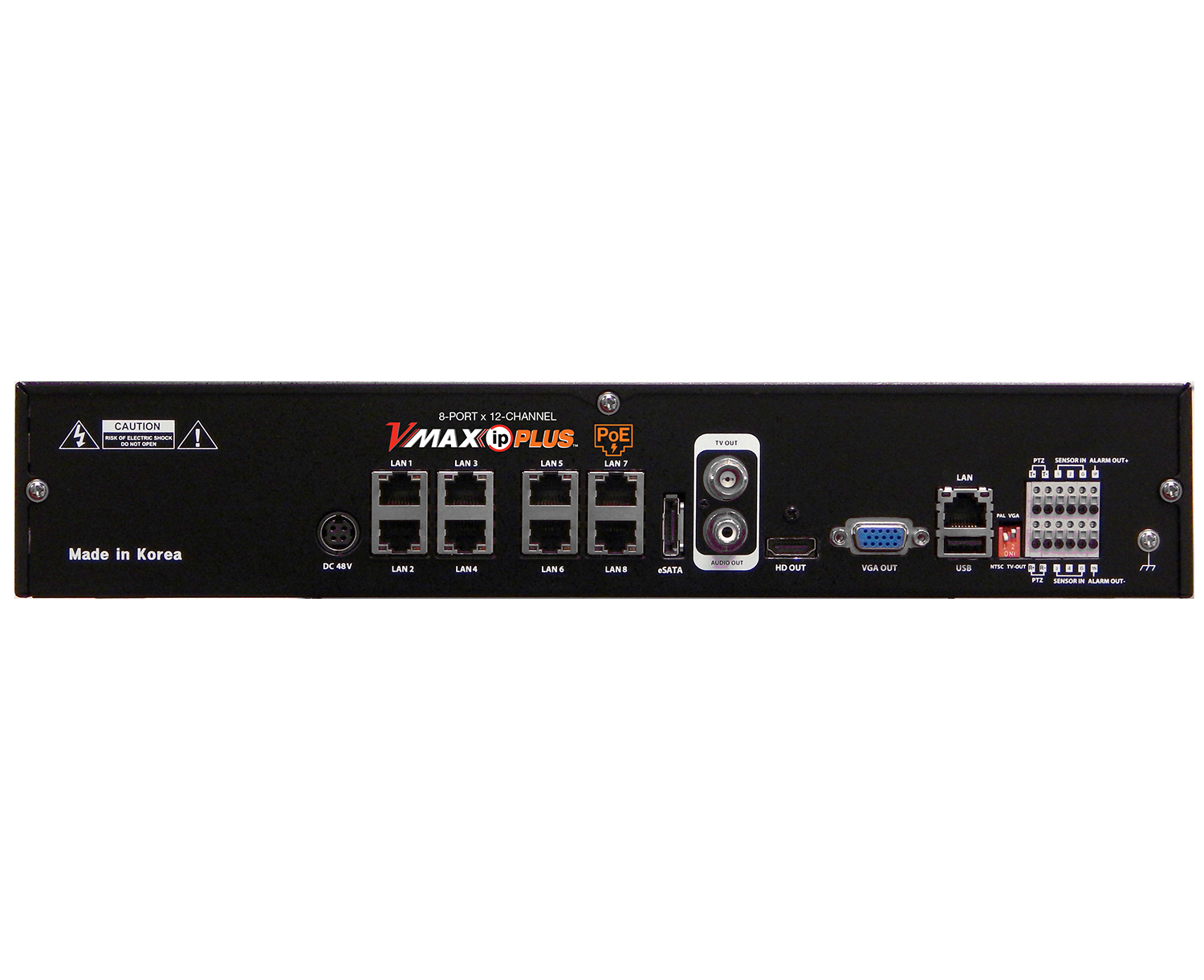 DIGITAL WATCHDOG - DW-VP128T8P - VMAX IP PLUS 8-CHANNEL POE NVR WITH 4 VIRTUAL CHANNELS