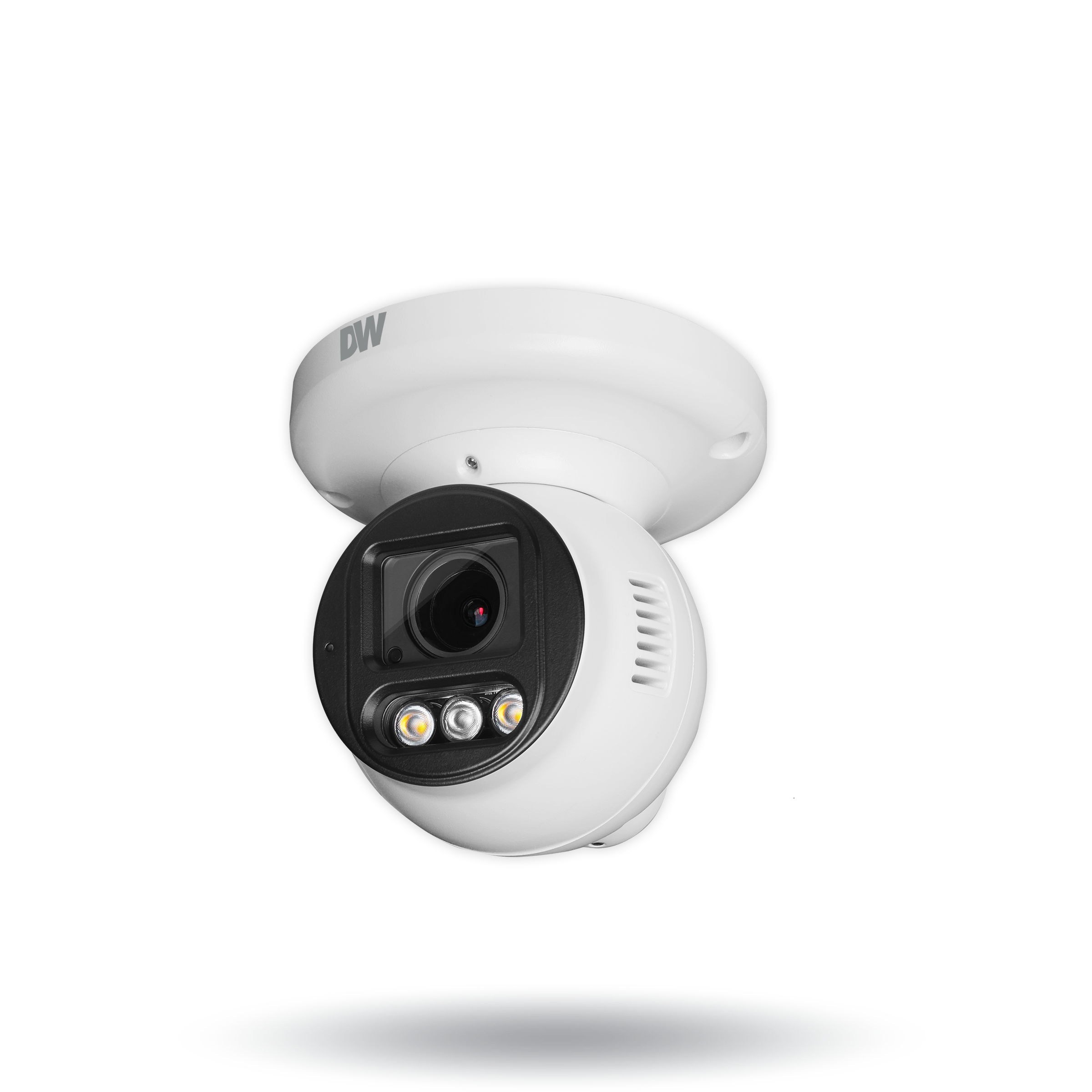 Digital Watchdog - DWC-XSTD05MF - MEGApix Ai Indoor/Outdoor Vandal Turret Camera, Ai Deep Learning, Star-Light Plus, 5 Megapixel 1/2.8” Image Sensor (2592x1944 @ 30fps), 2.7-12mm autofocus varifocal Lens,90ft White Light IR, Red and Blue Flashing LED
