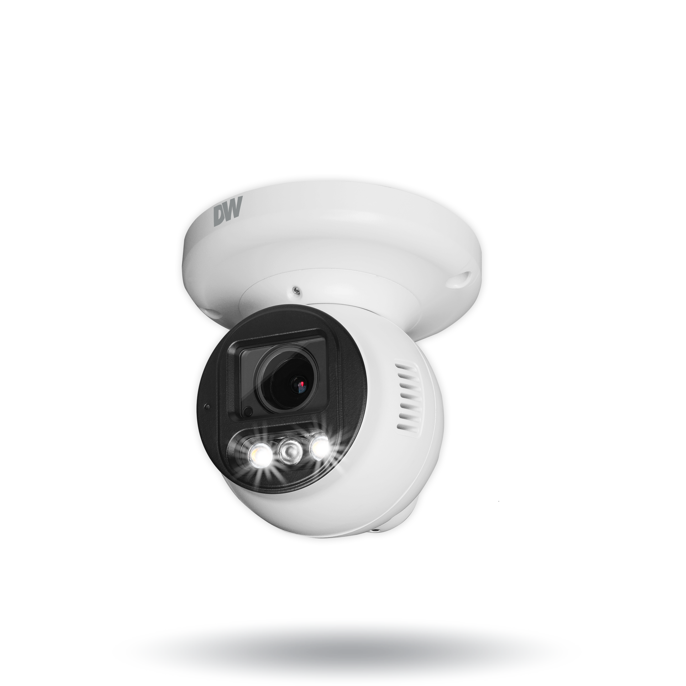 Digital Watchdog - DWC-XSTD05MF - MEGApix Ai Indoor/Outdoor Vandal Turret Camera, Ai Deep Learning, Star-Light Plus, 5 Megapixel 1/2.8” Image Sensor (2592x1944 @ 30fps), 2.7-12mm autofocus varifocal Lens,90ft White Light IR, Red and Blue Flashing LED
